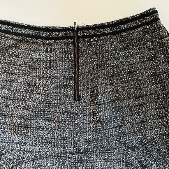 MADEWELL | black tweed textured mini peplum lined skirt 2 - Picture 5 of 7